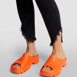 ALL SAINTS CLOGS SIZE 38/8 NEW IN BOX BRIGHT ORANGE
